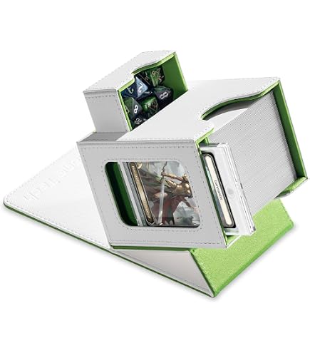 Mage Tech Commander Deck Box Lite - Présentoir avec Mini Porte-cartes à Clipser et Couverture Amovible pour Plus de 100 Cartes à Simple Pochette, Idéal pour MTG, PTCG, OPCG, SWU