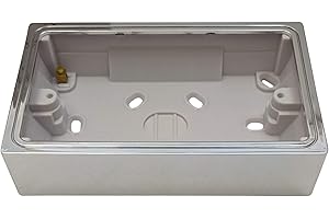 G&H BRASSWARE G&H 710C 2 Gang Polished Chrome Surface Mounted Double 35mm Pattress Box