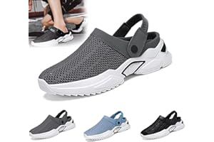 Doiicoon Men's Orthopedic Hollow-Out Summer Sandals,Mens Breathable Mesh Net Sandals,Summer Casual On Home Shoes Indoor Outdoor Mules