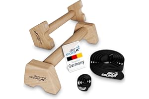 ArtSport poignées de pompes en bois - ergonomiques Parallettes pour Calisthenics, pompes & Stand à main - usage intérieur & extérieur