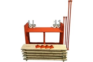 HILL TOP FABRICATIONS CO (1998) LTD - Scaffolding Tower with Scaffolding Boards & Castors 5.02 Meters (16'6") Working Height 4x4 Base Size. Steel & Polyester Powder Coated (PPC) Durable Finish.