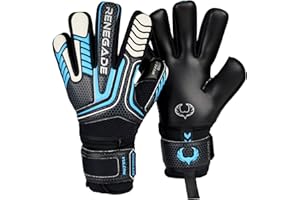 Renegade GK Vulcan Guanti Da Portiere Con Microbe-Guard (Taglia 6-11, 4 Stiles) Pro Protezione Dito |3.5+3mm Hyper Grip| Guanti Da Portiere Per Livelli Più Alti | Presa E Protezione | Adulto, Ragazzo