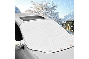 Hymarvo Cubierta para parabrisas del coche, protección contra escarchas de invierno, lona anticongelación, parabrisas delantero para la mayoría de los coches y SUV