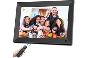 Aorpdd Cadre Photo numérique 10,1 Pouces Cadre Photo électronique Full IPS -Photo/Musique/Lecteur vidéo/Calendrier/Alarme avec télécommande USB ou Carte SD Montage Mural (Non-WiFi)