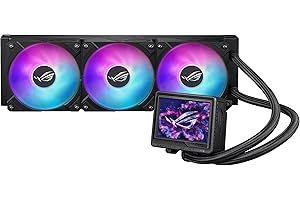 ASUS ROG Ryujin III 360 ARGB Extreme - Sistema de refrigeración AiO con Bomba Asetek Gen8 V2, Ventiladores magnéticos Reforzados, LCD de 3.5'', monitorización del Hardware y GIF Personalizados