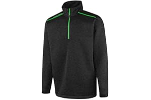 Island GREEN Mens 1/4 Zip Lined Top Layer Windproof Stretch Golf Sweater Pullover