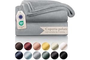 Blumtal Coperta in pile, 270 x 230, colore grigio, certificata Oeko-TEX®, coperta da divano, coperta in pile, spessa, morbida, calda, di alta qualità