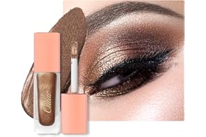 Oulac Fard à Paupières Liquide Fard à Paupières Paillette Yeux,Longue durée 8+, imperméable et Résistant à la Transpiration, Végétalien, 6.8g, Tempering(16)