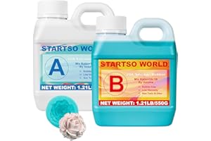 STARTSO WORLD Silicone Mold Making Kit 20A, Jade Green Platinum Liquid Silicone Rubber for Mold Making, Fast Cure & Food Safe Silicone Mold Maker 38OZ, Ideal for Casting Resin Molds/Silicone Molds