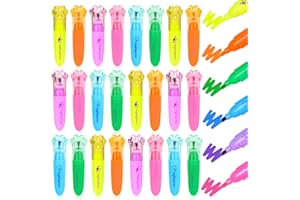 ARCROS 30 Mini Evidenziatori Regalo Fine Festa Bambini, Zampa di Gatto Evidenziatori Regalini Fine Festa Compleanno Bambini, Set Gadget Evidenziatori Compleanno Bambini