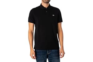 GANT Hombre Polo De Piqué con Escudo Regular, Dark Jeans Blue Melange
