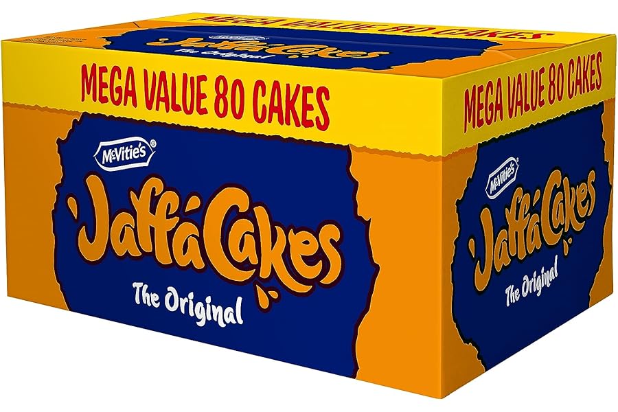 McVitie's Jaffa Cakes Mega Box Value Pack 80 Count (4 Packs of 20 Cakes) (Packaging may vary)