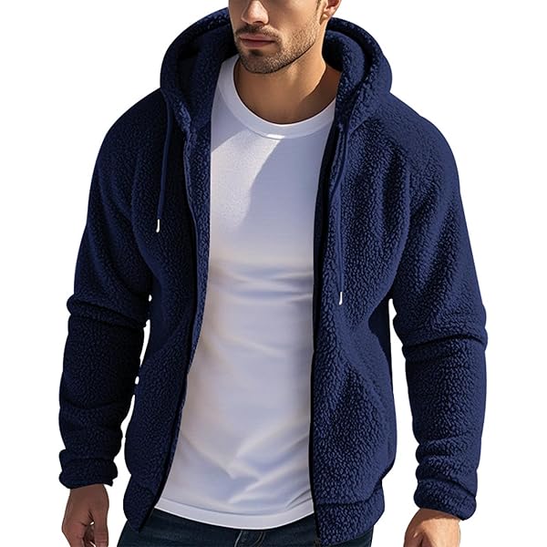 Generisch Sweat à Capuche Classique Pour Homme Avec Fermeture éclair