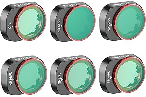 HMHAMA Confezione da 6 filtri ND/PL CPL compatibili con DJI Mini 4 Pro, ND4/PL ND8/PL ND16/PL ND32/PL ND64/PL CPL Filtri per obiettivo della fotocamera Accessori per droni (HMADJP2801-7)