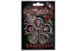 Iron Maiden Plectrum Pack Senjutsu Band Logo Nue Official Pack of 5 Guitar Picks