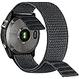YOOSIDE Hook and Loop Nylon Watch Strap for Garmin Fenix 8 47mm / epix Pro 47mm/ Fenix 7 / Fenix 6 / Instinct 2, 22mm Quick Dry Ultralight Sport Wrist Band for Forerunner 955