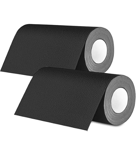 Patch Réparation Cuir - Panngu - Rouleau 7.6x152 Cm Noir - Autocollant Pour Siège & Canapé