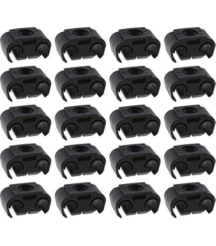 XTUDOU® 100 Pezzi Clip Per Tubo Freno Auto, Clip Per Freno In Plastica, Colore Nero, Supporto Per Floccetta Freno Clip Compatibile Fissaggio Doppia Clip Accessori Generali Automobilistici - 4