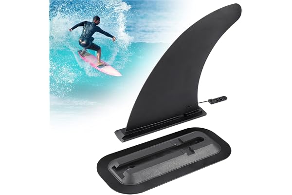 Zocipro 23 cm avtagbar universell surfbräda SUP-fena med bas, avtagbar mittfena stående paddelbräda ersättningsfena
