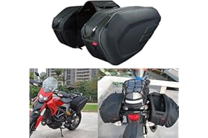 Shkalacar Sacoche arrière de Moto,Sacoche de Selle de Moto Sac latéral de Cyclisme Organisateur de Stockage arrière Universel 36-58L avec Housse étanche