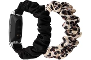 Chofit Lot de 2 bracelets compatibles avec Fitbit Inspire 2/Inspire HR/Inspire, bracelet de rechange chouchous en mousseline de soie satiné pour traqueur d'activité Inspire 2