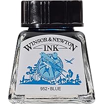Inchiostro Da Disegno Winsor &amp; Newton 14 Ml - Blu Oltremare, Resistente Alla Luce