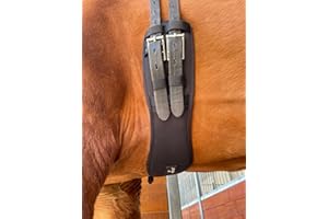 Preto New Dressage Girth Synthetic Memory Foam Equine Girth Anatomical With Elasticated Ends Horse Saddle Girths Anti-Chaff & Anti-Gall with Comfort Cushioning Performance Ergonomically Shaped