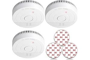 Andyssey GS536GC Batterie Rauchmelder mit Magnethalterung, Feuer Detektor mit Fotoelektrischem Sensor, Zertifiziert DIN EN14604, 85 dB Alarmlautstärke, 3 Stück