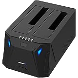 SABRENT Docking Station SSD/Hard Disk esterno/HDD 2.5/3.5 pollici, USB 3.2 Gen 1, 2 slot per SSD/HDD, con alimentatore, per S