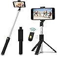 caocao 3-in-1 Extendable Selfie Stick with Detachable Bluetooth Remote Phone Holder for iPhone Xs, 8,7,7Plus, Galaxy S10, S9Plus, S8, Note8
