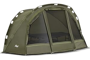Carpa de pesca Lucx® Puma para 1 hombre, carpa con cúpula para 1 persona, tienda de pesca con columna de agua, tienda de campaña de 10.000 mm