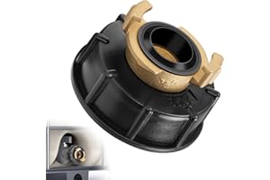 Nutmanel 3/4" Raccordo Cisterna Adattatore Connettore, Tappo adattatore,IBC Adattatore per Serbatoio S60 x 6, con raccordo rapido a baionetta, per Collegare Tubi da Giardino, Serbatoi D'acqua, 1000 L