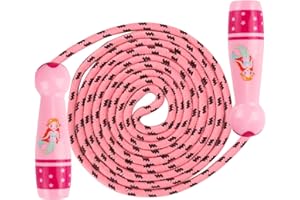 Sinwind Corda per Saltare Bambini, Saltando Corda in Cotone Regolabile con Maniglia del Cartone Animato, Corda per Saltare per Ragazzi e Ragazze Fitness Sportiva