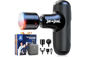 Mini Massage Gun with Heat and Cold Therapy, Bob and Brad Q2 Pro Pocket-Sized Deep Tissue Muscle Massage Gun with Carry Case, Ultra Quiet Portable Percussion Massager for Pain Relief Recovery