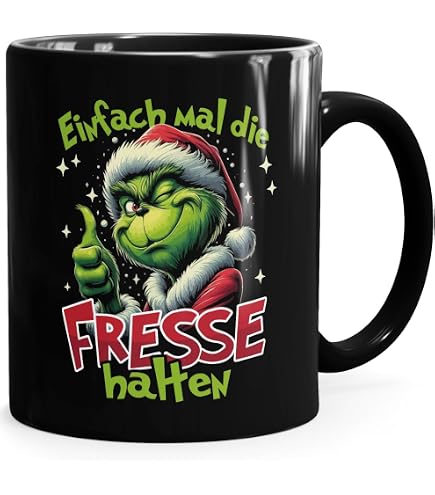 Grinch Papa Tasse – Lustige Weihnachtstasse Mit Spruch | Beidseitig Bedruckt, Spülmaschinenfest | Geschenk Für Väter