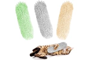 SUPERFA 3 Pack Catnip Toys for Indoor Adult Kittens, Interactive Plush Cat Toys with Built-in Catnip and Sound, Small