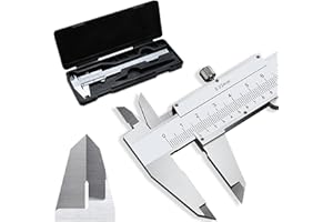 Retoo Pied à Coulisse, Précision Réglable 0.02mm, 150mm / 6", matériau acier au carbone, étui de Rangement, pour les Mesures Externes, Internes, Profondeur et Pas, Mesure de l'industrie domestique
