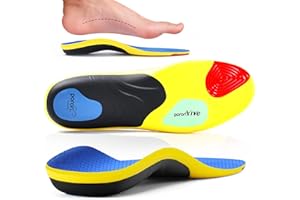 Fasood Semelles Orthopédique Homme et Femme,Confort Semelles pour Pieds Plats,Fasciite Plantaire,Pronation,Semelles Chaussures pour Douleur au Talon,Éperon Calcanéen