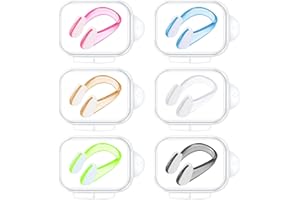 Cerolopy Swimming Nose Clips Set, 6 Pcs Silicone Nose Clip With Case Swimming Nose Protectors Nose Plugs Swimming For Adult Kids Swimming(6 Colors)