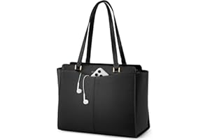 RAINSMORE Sac à Main Femme Grand Sac Cabas Imperméable Sacs Ordinateur Portable 14 Pouces Sacs Fourre-Tout Cuir PU Avec Fermeture Éclair Poche Intérieure Cours Voyage Affaires École