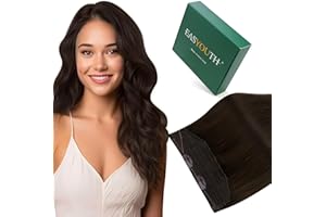 Easyouth Hair Extensions Wire Human Hair Darkest Brown Wire Hair Extensions Real Human Hair Brown 18 Inch 80g