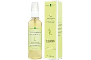 POSITIVE ESSENCE Thai Lemongrass Linen and Room Spray, Natural Air Fresheners Made with Pure Lemongrass Essential Oil, Bathroom Air Freshener, Relaxing Pillow Spray Home Fragrance
