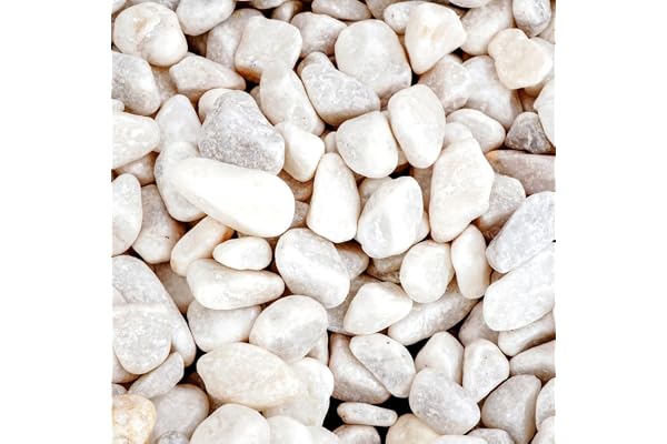 Gravier pour Jardin et décoration à l'intérieur et à l'extérieur (Blanc, 850g)