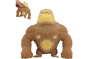 Gorilla Stress Reliever TIANLIN 16cm Braun Anti-Angst Reizbarkeit Gorilla Spielzeug Weiches Squeeze Spielzeug Geeignet für Freizeit Unterhaltung Stressabbau