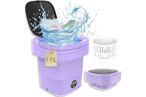 OMCCHK Faltbare Mini Waschmaschine, 11L Kapazität Camping Waschmaschine, Tragbare Mobile Mini-waschmaschine, Anwendung für Babykleidung, Unterwäsche, Camping, Wohnmobile, Geschenke, Reisen（lila.）