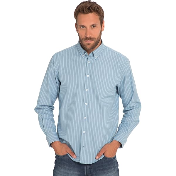 JP 1880 Herrenhemd Aus Leinen-Mix, Langarm Mit Buttondown-Kragen – Lässiges Modern Fit Hemd Für Business & Freizeit