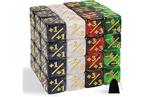 SLAKOZYT 48 Stück Würfel Zähler,Token Würfel D6 Würfel Loyalität Würfel mit Aufbewahrungsbeuteln,Kompatibel mit MTG, CCG, Kartenspiel Zubehör,4 Arten
