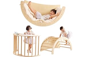 TEEDUM Arche Montessori avec Coussin - Parcours de Motricité Bébé et Triangle d'escalade, Certifié CE pour Enfants 1-6 Ans : Module de Motricité pour Le Développement de l'Autonomie
