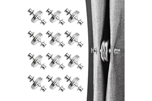 TGKEAIY 12 Paia Calamite per Tende da Interno, 20mm Rimovibile Fermatende Chiusura Magnetica a Prova di Perdite, Durevole Magneti per Tende, per Camera Letto, Soggiorno, Bagno, Cucina, Ufficio