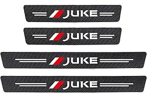 EAGLEG 4pcs Door Sills Scuff Plate Sticker for Nis-san, Carbon Fiber Car Door Sill Protector Film Welcome Pedal Plate Guards Strip Car Styling Accessories, Juke
